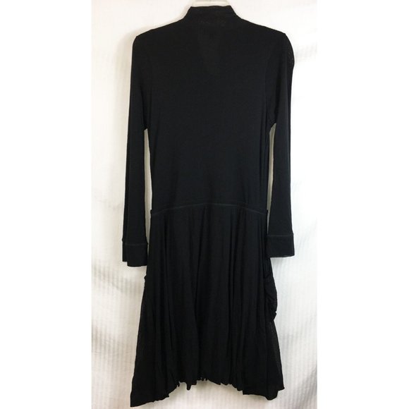Sz M Petit Pois Viviana G Flapper Style 20s Zip Front Mesh Dress 90s Y2k Goth - Picture 4 of 5